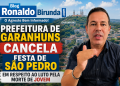 Prefeitura de Garanhuns cancela Festa de São Pedro em respeito ao luto pela morte de jovem