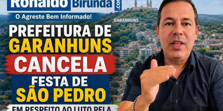 Prefeitura de Garanhuns cancela Festa de São Pedro em respeito ao luto pela morte de jovem