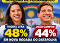 Datafolha: Raquel Lyra tem 48% e João Campos, 44%